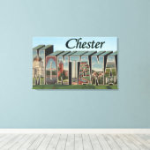 モンタナ州チェスター – ラージレターシーン キャンバスプリント (インサイチュ (ウッドフロア))