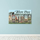 モンタナ州テトンパス キャンバスプリント (インサイチュ (ウッドフロア))