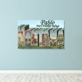 モンタナ州パブロ・ナトル野生生物保護区 キャンバスプリント (インサイチュ (ウッドフロア))