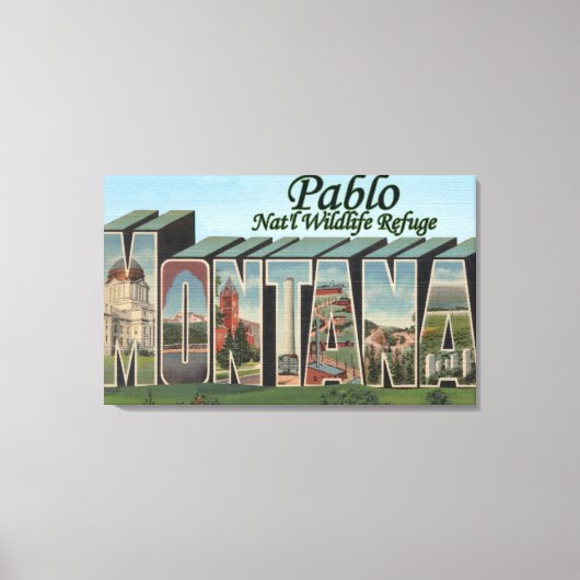 モンタナ州パブロ・ナトル野生生物保護区 キャンバスプリント (正面)