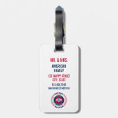 モンタナ州パーソナライズされたギフトラゲージタグ ラゲッジタグ (裏面縦)