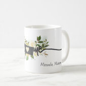 モンタナ州パーソナライズされたユアホームシティ素朴 コーヒーマグカップ (正面右)