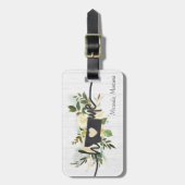 モンタナ州パーソナライズされたユアホームシティ素朴 ラゲッジタグ (正面縦)