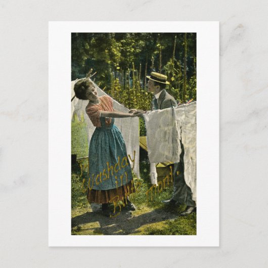 モンタナ州ビュッテのウォッシュタイムヴィンテージ ポストカード (正面)