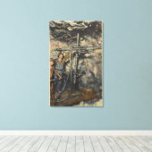 モンタナ州ビュート – 銅の地下掘削 キャンバスプリント (インサイチュ (ウッドフロア))