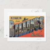 モンタナ州ビリングス – ラージレターシーン2 ポストカード (正面/裏面)