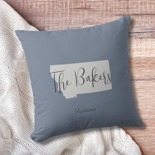 モンタナ州ファミリーネーム装飾用クッション クッション