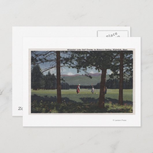モンタナ州ホワイトフィッシュ - ホワイトフィッシュ湖ゴルフコース ポストカード (正面/裏面)