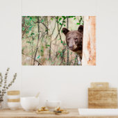 モンタナ州ミッソウラの幼稚園ブラックベアポートレート ポスター (キッチン)