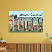 モンタナ州モンタナのスノーボウル キャンバスプリント (インサイチュ (リビング))