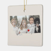 モンタナ州写真のインサートと町の名前 セラミックオーナメント (左)