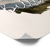 モンタナ州写真のインサートと町の名前 ポスター (角)