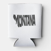 モンタナ州名ワードアートブラック 缶クーラー (正面)