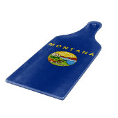モンタナ州旗とガラス製のカッティングボードパドル カッティングボード (角)