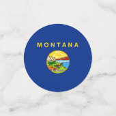 モンタナ州旗を持つテーブル紙吹雪 コンフェッティ (スモール正面)