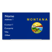 モンタナ州旗を持つ名刺マグネット マグネット名刺 (正面)