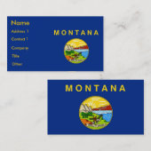 モンタナ州旗を持つ名刺 名刺 (正面/裏面)