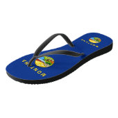 モンタナ州旗を持つ大人のスリムストラップ ビーチサンダル (アングル)