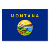 モンタナ州旗を持つ愛国的なテーブルカード テーブルナンバー (正面)