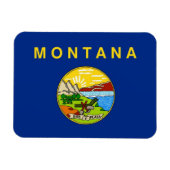 モンタナ州旗を持つ愛国的な柔軟な磁石 マグネット (横)