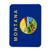 モンタナ州旗を持つ愛国的な柔軟な磁石 マグネット (縦)