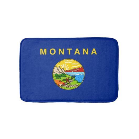 モンタナ州旗デザイン バスマット (正面)