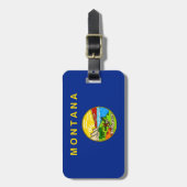 モンタナ州旗デザイン ラゲッジタグ (正面縦)