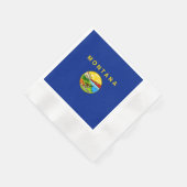 モンタナ州旗デザイン 縁ありカクテルナプキン (角)