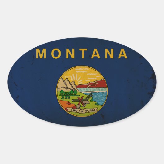 モンタナ州旗ヴィンテージ.png 楕円形シール (正面)