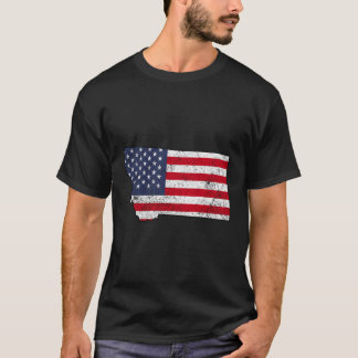 モンタナ州旗州Add026A Tシャツ