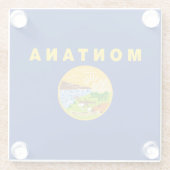 モンタナ州旗 ガラスコースター (裏面)