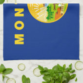 モンタナ州旗 キッチンタオル (折り畳み)