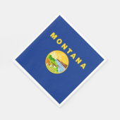 モンタナ州旗 スタンダードランチョンナプキン (角)