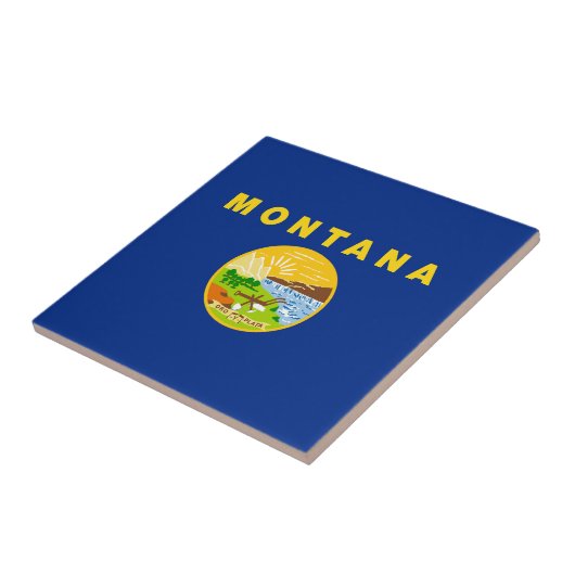 モンタナ州旗 タイル (側面)
