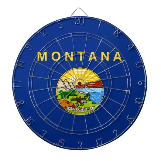 モンタナ州旗 ダーツボード (正面)