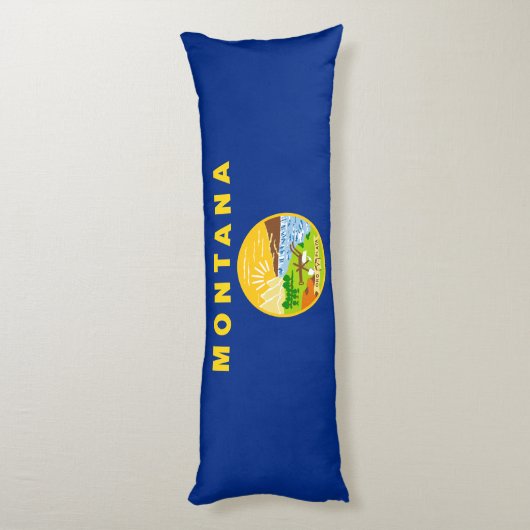 モンタナ州旗 ボディピロー (裏面 (縦))