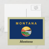 モンタナ州旗 ポストカード (正面/裏面)