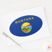 モンタナ州旗 楕円形シール (封筒)