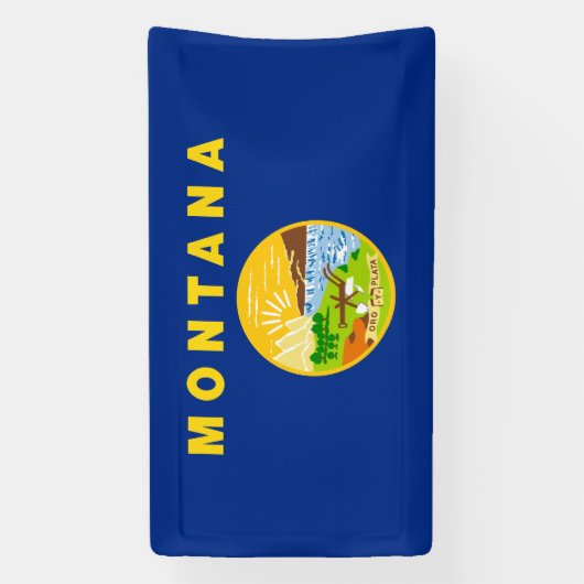 モンタナ州旗 横断幕 (縦)