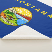 モンタナ州旗(米国)シェルパ毛布 シェルパブランケット (3/4)