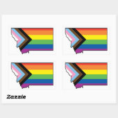 モンタナ州旗 長方形シール (シート)