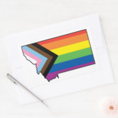 モンタナ州旗 長方形シール (封筒)