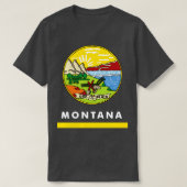 モンタナ州旗 Tシャツ (デザイン正面)