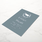 モンタナ州目的地の結婚式 箔招待状 (回転した状態)