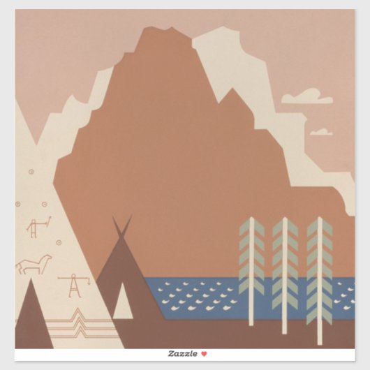 モンタナ州:インディアン部族、山、プレーリー シール (シート)