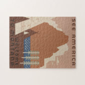 モンタナ州:インディアン部族、山、プレーリー ジグソーパズル (横)