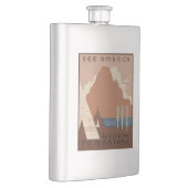 モンタナ州:インディアン部族、山、プレーリー フラスク (右)