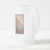 モンタナ州:インディアン部族、山、プレーリー フロストグラスビールジョッキ (正面右)