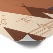 モンタナ州:インディアン部族、山、プレーリー ポスター (角)