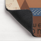 モンタナ州:インディアン部族、山、プレーリー マウスパッド (コーナー)